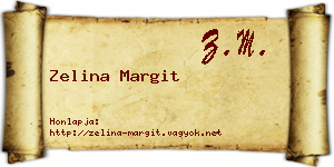 Zelina Margit névjegykártya